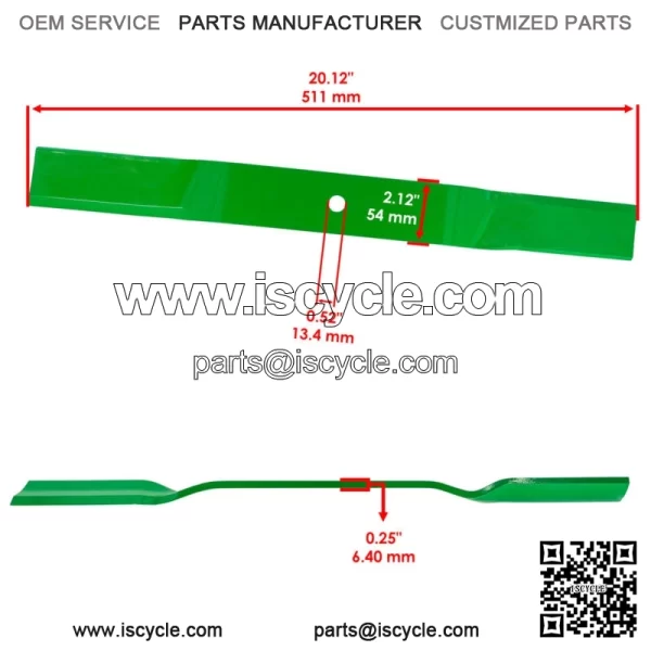 502320 60" Deck Standard Blades for King Kutter RFM-60 RFM60 5' FM Finish Mowers - Image 2
