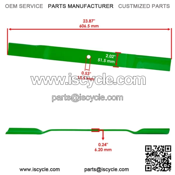 72" Deck Blades for King Kutter RFM-72 RSFM-72 RFM72 RSFM72 Finish Mower - Image 2