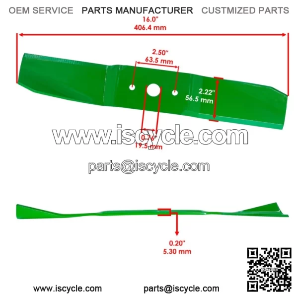 759-3939 742-3036 44" Deck Blade For White Outdoor ZT-1850 High Lift - Image 2
