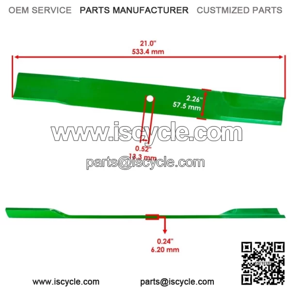 82324 88668 H-1667 320242 Deck Blade for Bush Hog Grasshopper Country Clipper - Image 2