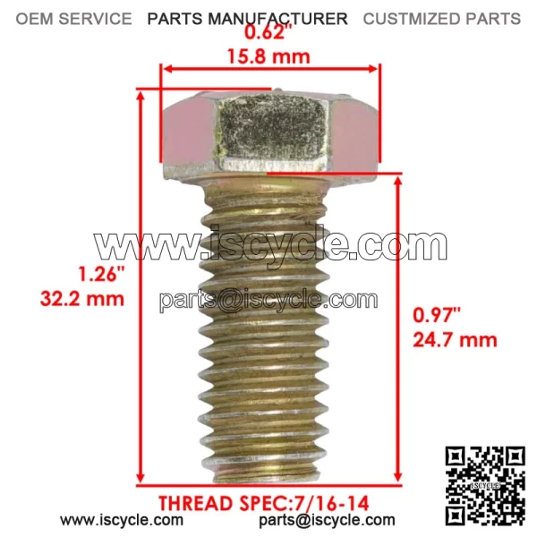 1910917 1765196 Deck Blade 17.87" & Bolt For Cub Cadet For MTD For Troy-Bilt - Image 3