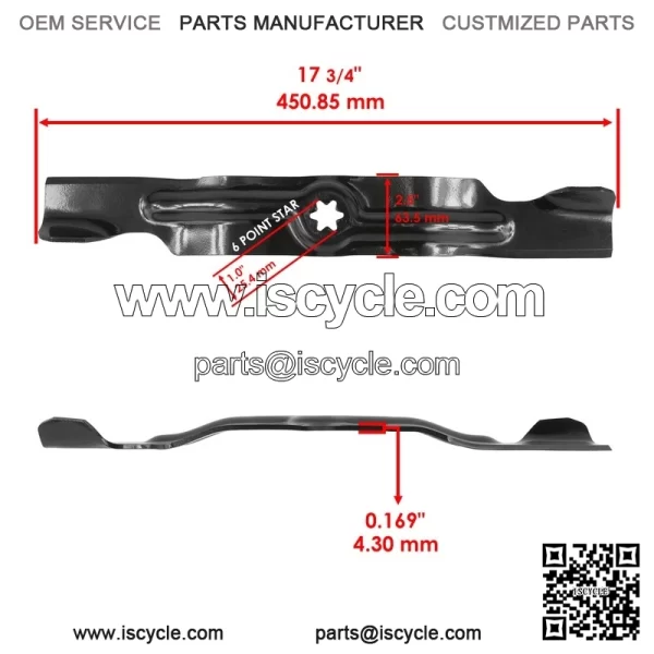 112-0316 112-0330 50" Deck Blade & Nut For Toro LX500 SL500 GT2100 GT2200 - Image 2