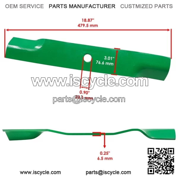 TCU30317 M144652 54" Deck Blade For John Deere Z910 Z915 Z920 Z925 Z930 - Image 2