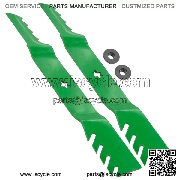 112-0315 1120315 42" Deck Blades w/ Nuts for Toro LX420 LX423 LX425 LX426 LX427 - Image 4