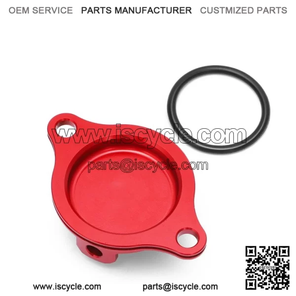 Aluminum Oil Filter Cover w/ Oring Anodized For HONDA TRX450R TRX450ER 2006-2014 - Image 2