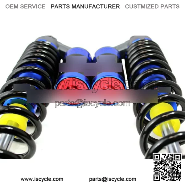 PERFORMANCE FRONT AIR SHOCKS ABSORBER PAIR SET FOR YAMAHA YFZ450 ATV BLUE NITRO - Image 2