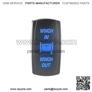Blue Backlif Winch Control Rocker Switch Fit Can-am Polaris Honda Kawasaki UTV
