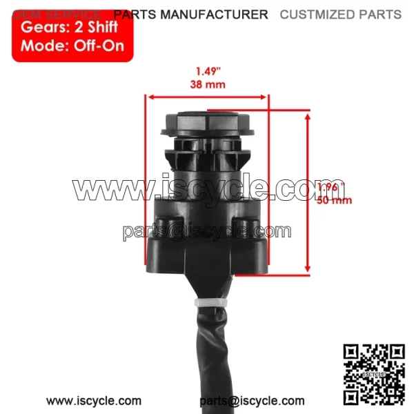 Polaris Scrambler 500 1996-1998 Ignition Key Switch - Image 2
