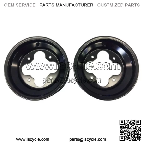 BLACK A5 10" FRONT 9" REAR WHEELS RIMS YAMAHA YFZ450 BANSHEE RAPTOR 700 660 - Image 2
