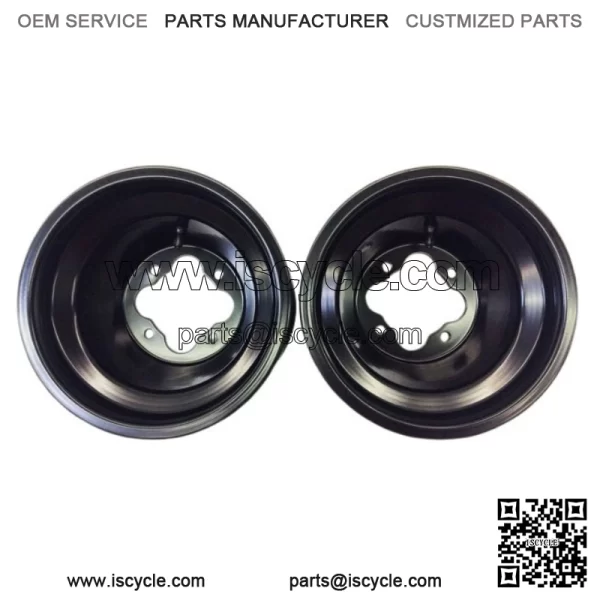 BLACK A5 10" FRONT 9" REAR WHEELS RIMS YAMAHA YFZ450 BANSHEE RAPTOR 700 660 - Image 3