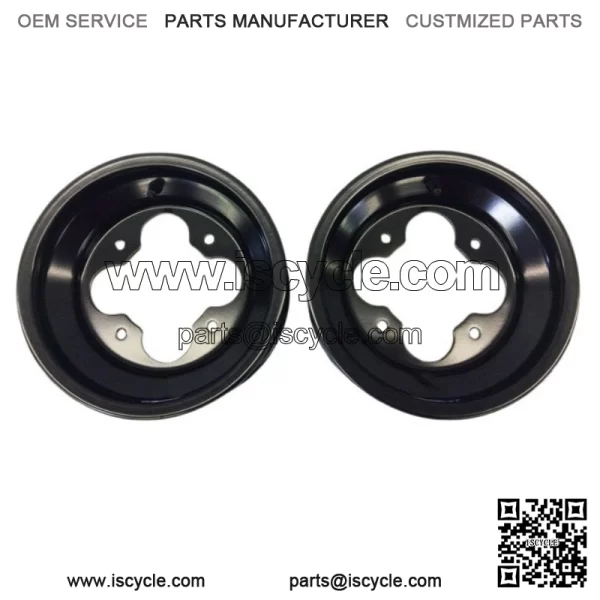 BLACK A5 10" 3+2 FRONT ALUMINUM ROLLED LIP WHEELS RIMS YFZ450 YFZ450R RAPTOR - Image 2