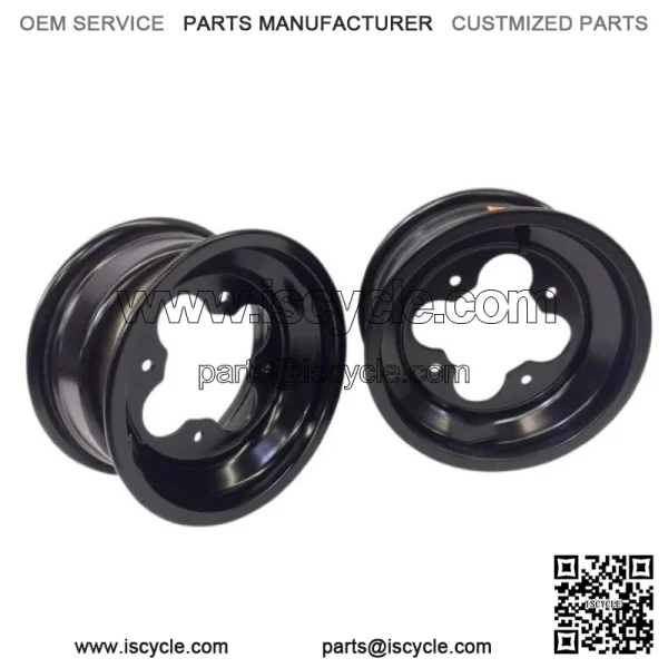 BLACK A5 10" 3+2 FRONT ALUMINUM ROLLED LIP WHEELS RIMS YFZ450 YFZ450R RAPTOR - Image 3