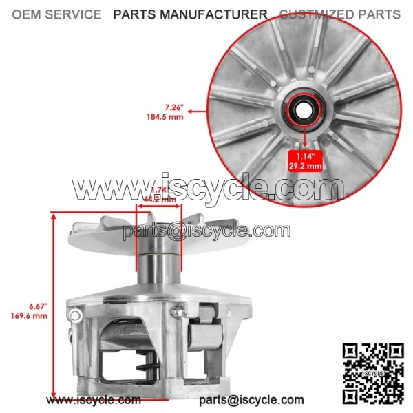 1323320 7520531 Primary Clutch W/ Removing Tool For Polaris General 1000 2017 - Image 2