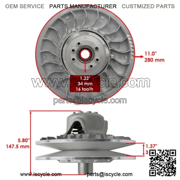 Can-Am Maverick X3 MAX 2017-2024 Secondary Clutch - 420280626 420280636 420280755 - Image 2