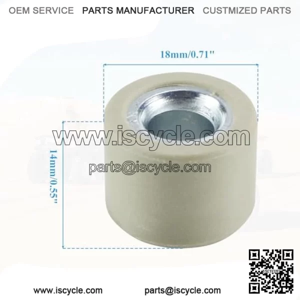 18x14mm/0.71"x0.55" GY6 Sliding Roller Weights 15g/0.033lb for 180-230cc Chinese Scooter Moped ATV Go Kart 4-Stroke Engine - Image 2