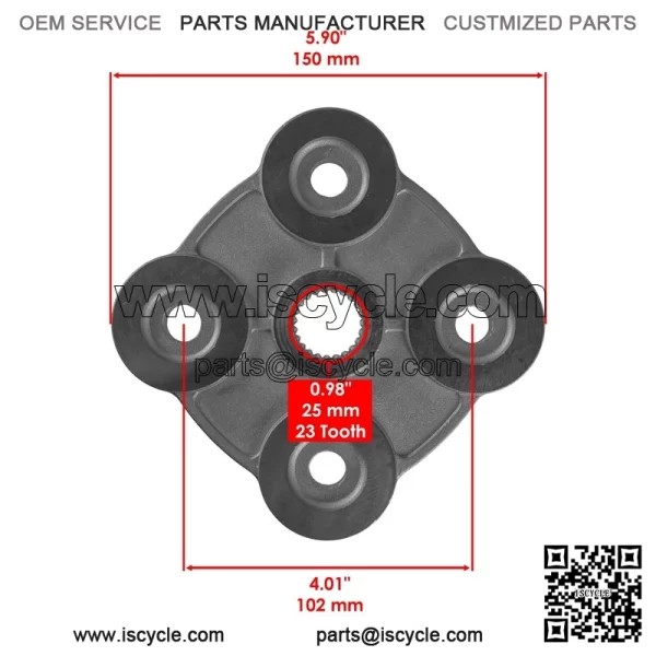 Polaris Scrambler 500 1997-1998/2005-2012 Rear Wheel Hubs w/Hardware (Left/Right) - Image 2