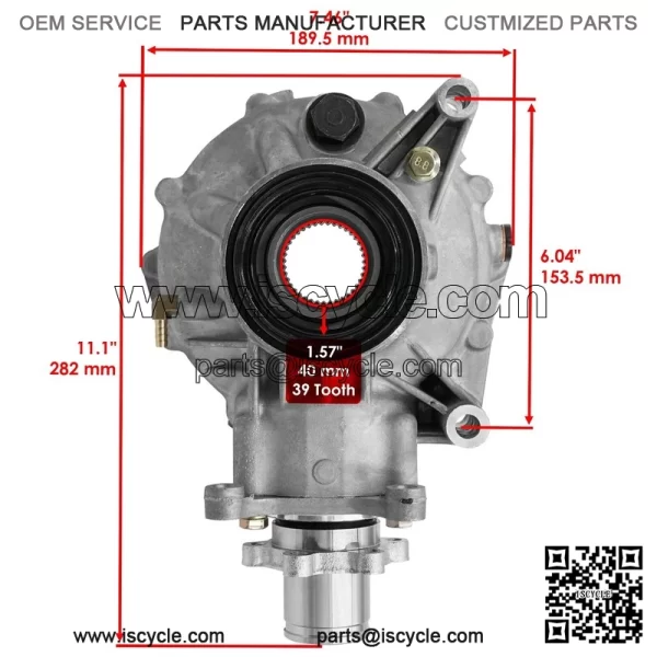 Complete Rear Differential for Yamaha Grizzly 660 YFM660F 4WD 2002-2005 07 08 - Image 2