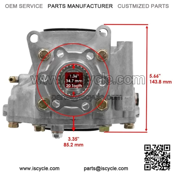 Complete Rear Differential for Yamaha Grizzly 660 YFM660F 4WD 2002-2005 07 08 - Image 3