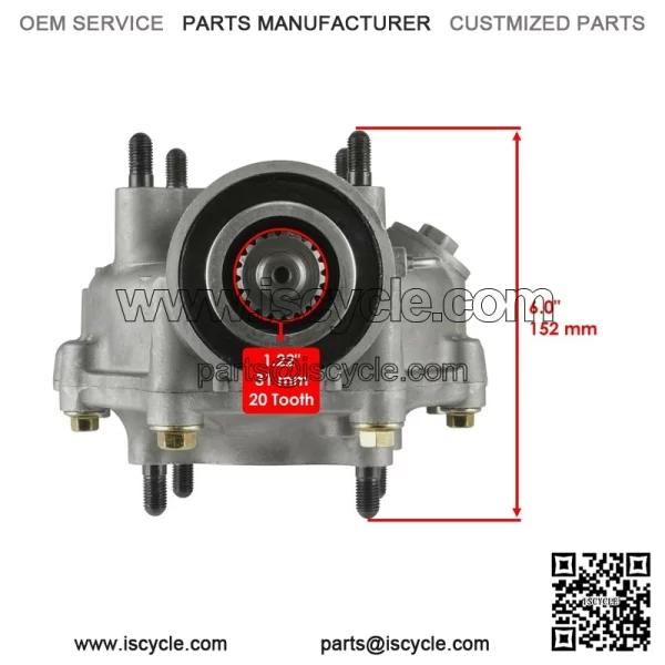 Rear Differential for Honda Rancher 420 TRX420FE 4WD Electric Shift 2007-2013 - Image 3