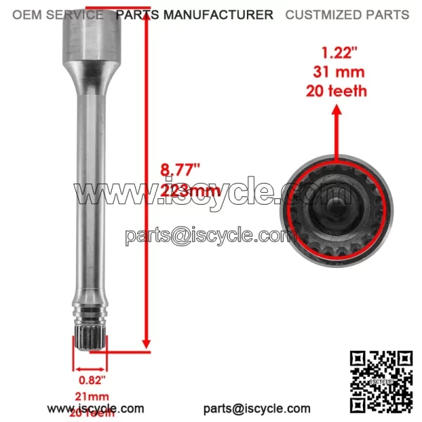 Rear Differential & Prop Shaft For Honda Rancher 420 TRX420FM 4x4 2007-2013 - Image 4