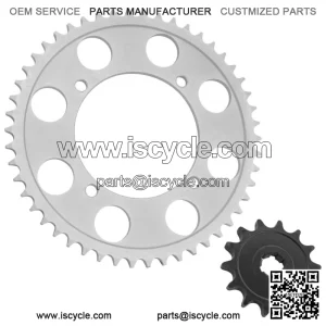 Front Rear Drive Chain Sprocket For Kawasaki KLX140 2008-2023 13144-0049