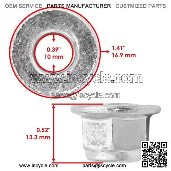 14M7400 14M7465 Deck Wheel Steering Column Nut for John Deere - Image 2