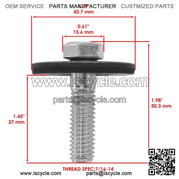 19H1740 19H2563 M92002 Deck Spindle Blade Bolt & Washer For John Deere - Image 2