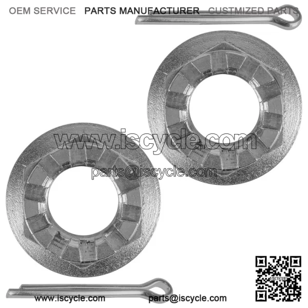 Set of 2 Rear Axle Castle Nuts & Pins for Honda TRX450R 2005-2009 - Image 4