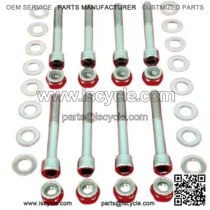 HONDA TRX450R 450ER 400EX 400X 300X 300EX POLISHED STAINLESS A-ARM BOLT KIT SET