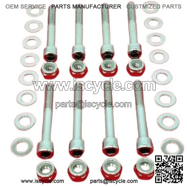 HONDA TRX450R 450ER 400EX 400X 300X 300EX POLISHED STAINLESS A-ARM BOLT KIT SET