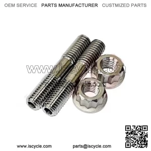 YFZ450 YFZ 450 Ti Exhaust Studs Bolt Heavy Duty Titanium Head Pipe Stud Bolt Kit