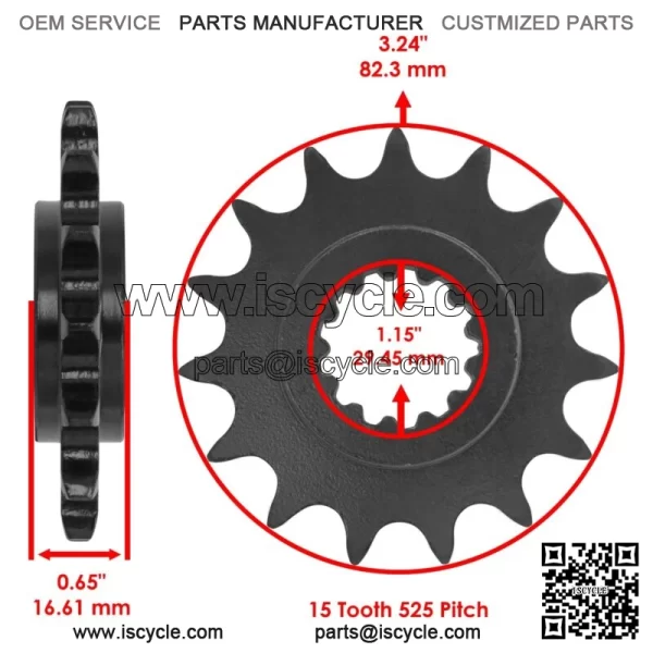 Front Rear Drive Chain Sprocket for Husaberg FE350 FC499 1992 23801-MJE-D00 - Image 2