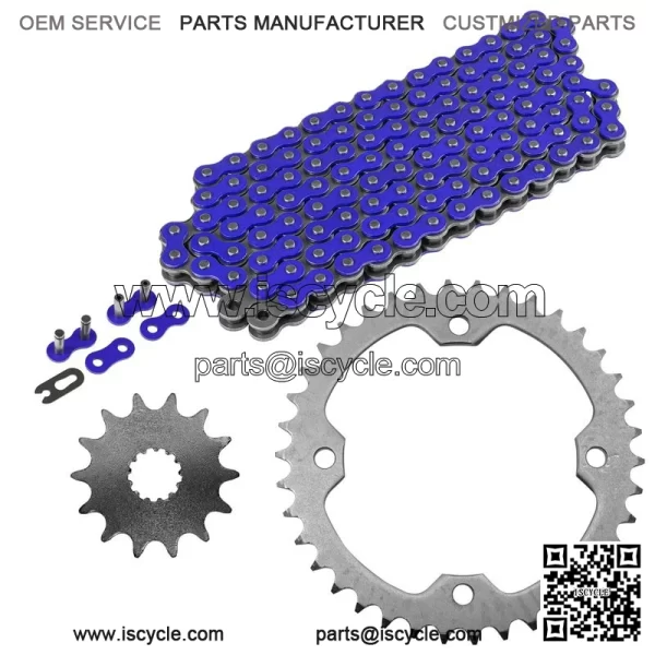 Blue Drive Chain And Sprockets Kit for Yamaha YFZ450 YFZ450V 2004-2013