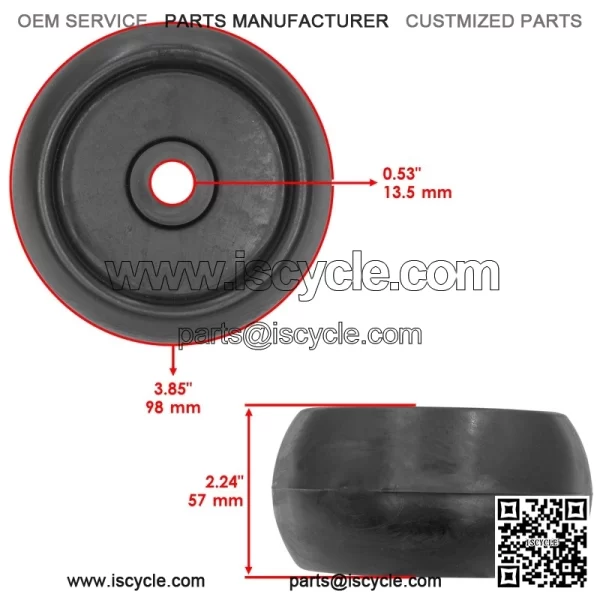Deck Wheels w/ Hardware Kit for Ferris F50XT F125XT F150XT F200XT F160Z F210Z - Image 2
