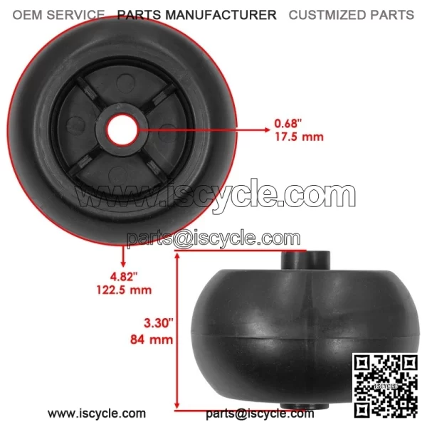 300365J Deck Wheel Roller for Dixie Chopper Eagle / Eagle HP 2018 Mower - Image 2