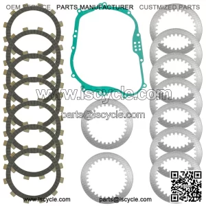 Clutch Friction w/ Steel Plates & Gasket Kit for Kawasaki Z250SL BR250 2014-2018