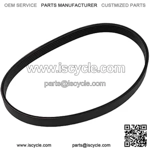 6PJ490 Lawn Mower Drive Belt Rubber Black 14mm Width 490mm Circumference Closed Loop Timing Belt Compatible with Qualcast M2E1032M M2E1232M