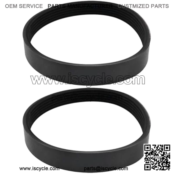2 pcs. 6PJ348 rubber drive belt for electric mower, synchronous belt circumference 348 mm width 14 mm, suitable for most mowers