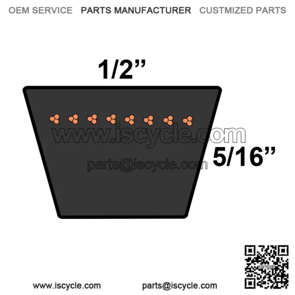A76 or 4L780 1/2 x 78in V-Belt - Image 2