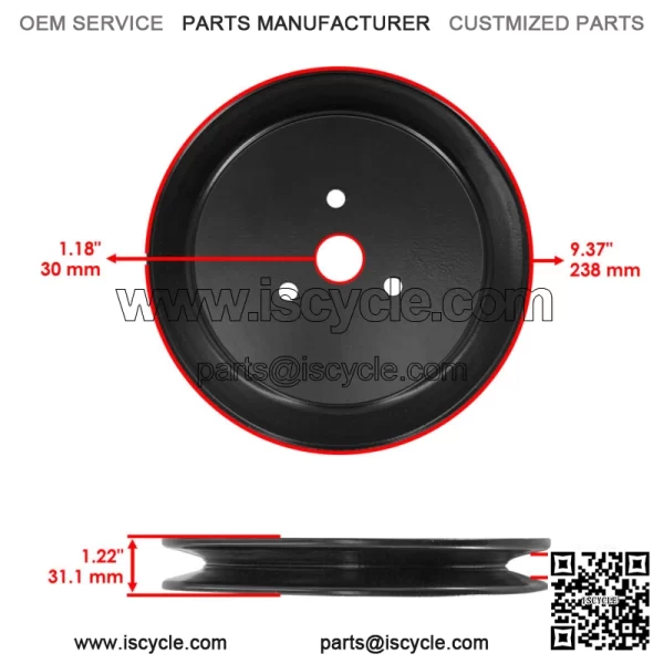 109-2180 72" Deck Spindle Pulley For Exmark Lazer Z LZ23 27 29 34 LZX34 38 801 - Image 3