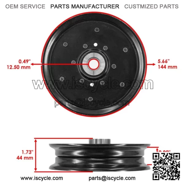 126123 126124 603988 52" Deck Idler Pulley For Hustler Raptor / Raptor Limited - Image 2