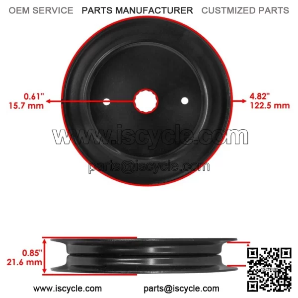 126123 126124 603988 52" Deck Idler Pulley For Hustler Raptor / Raptor Limited - Image 3