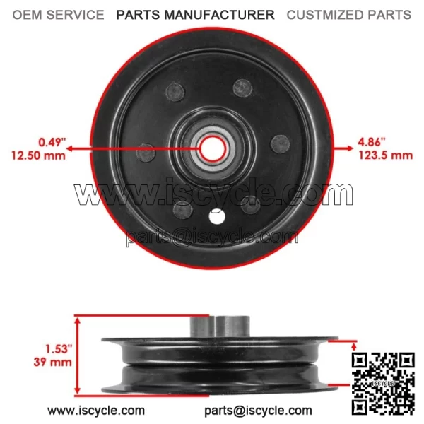 126123 126124 603988 52" Deck Idler Pulley For Hustler Raptor / Raptor Limited - Image 4