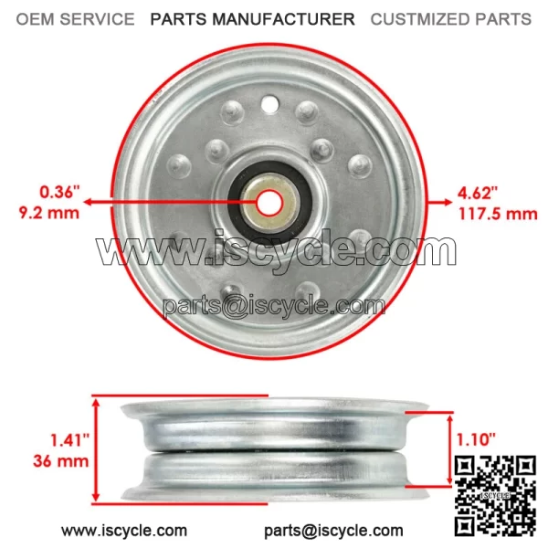 1757823YP 7034422SM 48" 52" Deck Pulley For Snapper ZT 21548 ZT 21552 ZT 2348 - Image 2