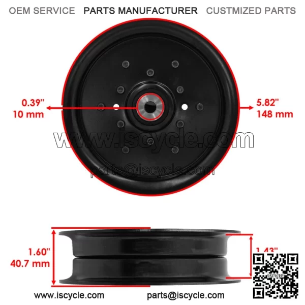 1757823YP 7034422SM 48" 52" Deck Pulley For Snapper ZT 21548 ZT 21552 ZT 2348 - Image 3