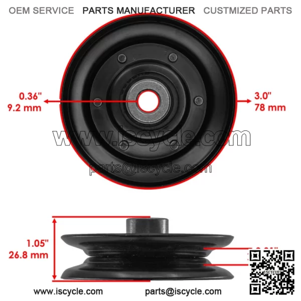 956-04002 956-04015 756-0981 756-04209 Drive Pulley & Belt For Cub Cadet LT1040 - Image 2