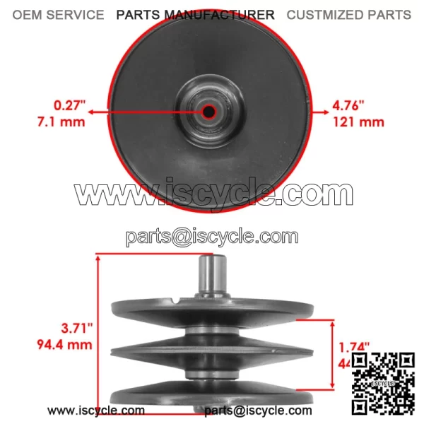 956-04002 956-04015 756-0981 756-04209 Drive Pulley & Belt For Cub Cadet LT1040 - Image 3