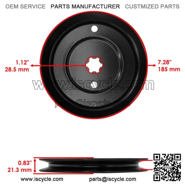 956-04002 956-04015 756-0981 756-04209 Drive Pulley & Belt For Cub Cadet LT1040 - Image 5