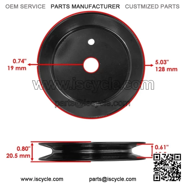 756-3096 Deck Spindle Pulley For MTD Cub Cadet 19A40013 19A40014 19B40013 - Image 2