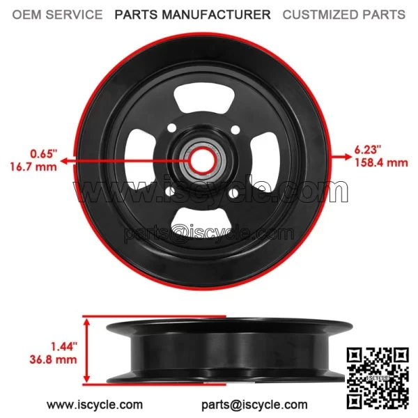 72" Deck Idler Pulley For Toro 72922 72945 Z Master 103-8743 126-9196 - Image 2
